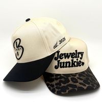 Gorra de Béisbol de Algodón de 5 Paneles Personalizada con Bordado de Letras Frontales/Laterales, Diseño Unisex de Moda Urbana