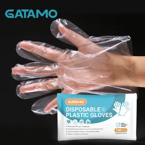 SP004 eldiven pe gıda tek kullanımlık pe plastik tek kullanımlık eldivenler gıda plastik için