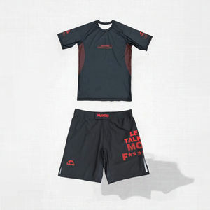 ชุดเสื้อรัดกล้ามเนื้อและกางเกงขาสั้นแบบยืดได้สำหรับผู้ชายรุ่นใหม่ ปี 2026 สำหรับ MMA ยิวยิตสู และการต่อสู้แบบกราปลิง - แห้งเร็วและระบายอากาศได้ดี - Product Image 2