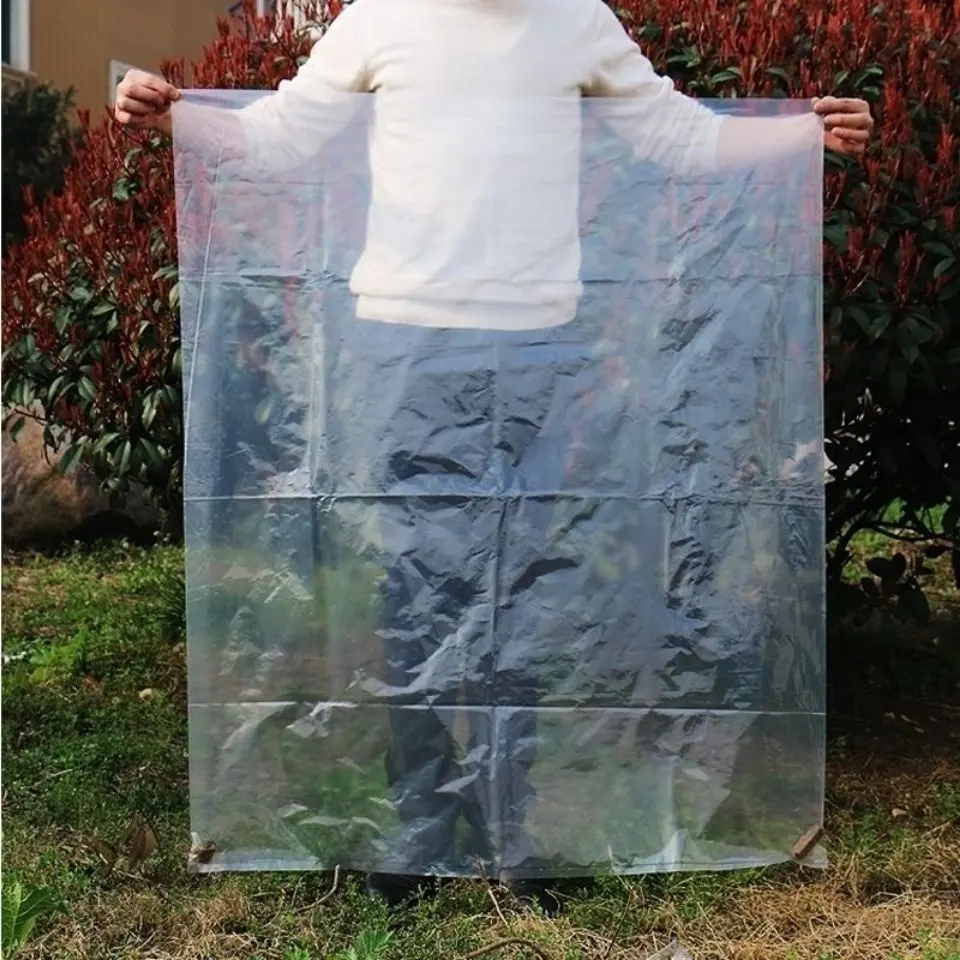 Großhandel benutzer definierte staub dichte Feuchtigkeit transparent klar pe große große flache Tasche gestanzte Innen folie Kunststoff Roll beutel für Verpackung