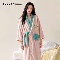 Peignoir, Peignoir Confortable pour la Maison, Peignoir Absorbant l'Eau et à Séchage Rapide pour Femmes, Idéal pour les Dortoirs Étudiants