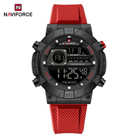 NAVIFORCE Montre 9241T Vente en gros Montre-bracelet originale Rouge de luxe Montre digitale pour homme Chronométrage Relojes Hombre