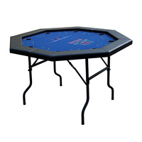 Usine de gros jambe en métal renforcé en acier inoxydable porte-gobelet table de poker octogonale