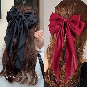 Jepit Rambut Pita Logam Wanita Motif Polkadot Warna Solid Gaya Jepang Korea Buatan Tangan Hadiah Pesta Mewah - Product Image 3