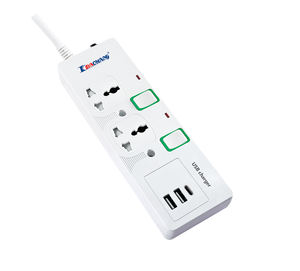 Enchufe de extensión universal con 6 salidas de CA e interruptor individual con cargador USB tipo C <span class=keywords><strong>IEC</strong></span> extremo hembra BS extremo macho - Product Image 2
