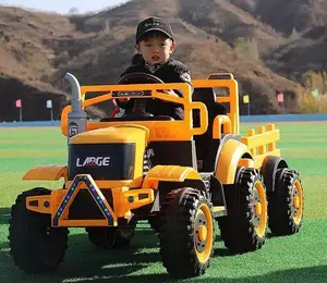 Coche de juguete con batería para niños, tractor de gran tamaño con diseño EW, 12V