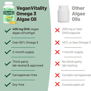 Cápsulas de aceite de algas y vitamina E de ALTA CALIDAD que favorecen la salud del corazón, promueven la función cognitiva y blanquean la piel. - Product Image 6