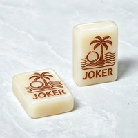 Jeu de Mahjong translucide marbré ambre miel, tuiles de Mahjong tournesol en résine faites à la main, jeu de Rummy vintage, échecs