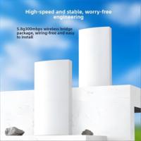 Puente Inalámbrico para Exteriores de 2.4G, 300Mbps, Largo Alcance de 1km, CPE WiFi, Compatible con POE Estándar de 48V, IP65 Impermeable, para Ascensores e Industria