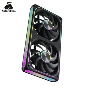 Ventilateurs ARGB intégrés AntarcChill Wholesale 240 mm, connectables en série, 2 ventilateurs PWM 120 mm pour le refroidissement du boîtier PC - Product Image 1
