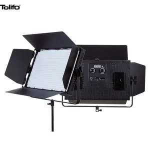 Tolifo peralatan pencahayaan fotografi 200W, Panel lampu Video Studio Led 3200-5600K dengan Remote Control nirkabel