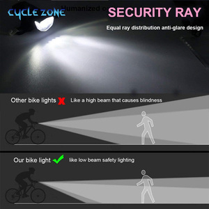 Feux avant de <span class=keywords><strong>VTT</strong></span> <span class=keywords><strong>LED</strong></span> USB rechargeable étanche phare de vélo de montagne voyant d'avertissement de sécurité de vélo - Product Image 5