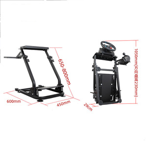 <span class=keywords><strong>Volant</strong></span> et pédalier de simulateur de course PC de luxe professionnel pour jeux de simulation de course - Product Image 6