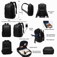 Sac à dos de transport quotidien en cuir synthétique PU de haute qualité avec logo personnalisé et compartiment séparé pour ordinateur portable – Vente en gros