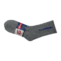 Chaussettes de sport personnalisées midi pour hommes de qualité en coton tricoté blanc en polyester avec motif de lettres quatre saisons adaptées
