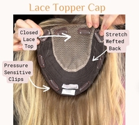 Topper capillaire en soie pour femmes, cheveux humains Remy européens, nœuds invisibles, dentelle HD, effet cuir chevelu réel, vente en gros