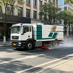 Suministro Directo de Fábrica: Camión Barredor de Calles SITRAK con Bomba Integrada de Alta Presión para Limpieza y Lavado - Product Image 1