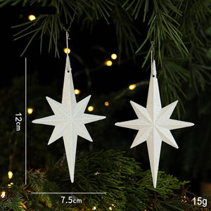 Décoration <span class=keywords><strong>de</strong></span> Noël pour arbre <span class=keywords><strong>petit</strong></span> cadeau suspendu pour enfants joyeux flocon <span class=keywords><strong>de</strong></span> neige Angle avec ailes hibou plume plastique - Product Image 3