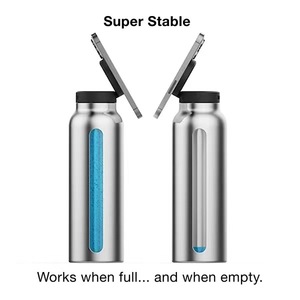 Durable 24oz Double Wall Stainless Steel Tumbler with Phone Holder and <b>Straw</b> Lid for Cycling Cold <b>Drinks</b> Custom Logo - Product Image 2