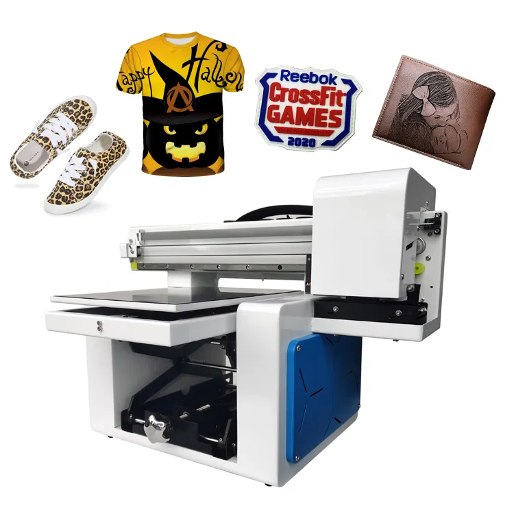 Goosam Tafelblad A4 Lederen Textiel Uv Drukmachine Canvas Schoenen Kleding T Shirt Uv Printer