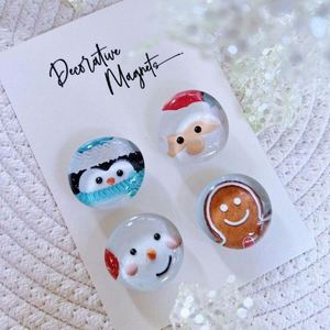 Imanes de Cristal con Logotipo Personalizado, Paquete de Varias Piezas, Recuerdos Navideños, Imanes de Epoxi para Refrigerador, Venta al Por Mayor - Product Image 1