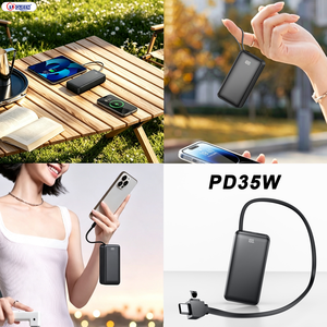 แบตสำรองแบบพกพา35W 10000mAh พร้อมจอแสดงผล LCD ในตัว USB Type-C แบบ2 in 1ชาร์จเร็วสำหรับโทรศัพท์มือถือโลโก้ที่กำหนดเอง - Product Image 4