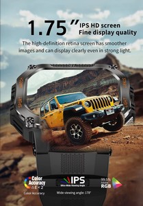 HT34 Outdoor Sport Smartwatch HD Screen 3ATM Deep Heart Rate Monitoring Answer Call Feature Voice Call <strong>Smart</strong> Bracelet Compass - Product Image 4
