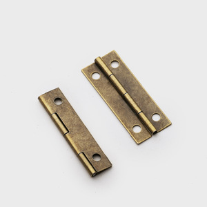 Charnière de meuble 42x17mm en fer à montage en surface, Bronze, Argent, Jaune, Durable, pour boîte en bois - Product Image 3