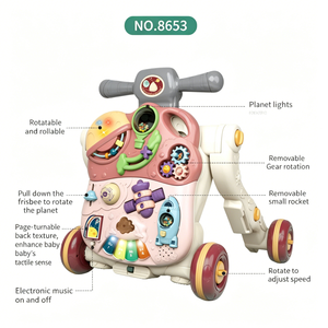 Marche-bébé multifonctionnel 3 en 1, marche-bébé pour apprendre à se tenir debout, jouet à chevaucher pour les tout-petits - Product Image 2