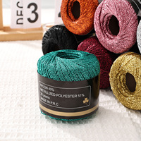 Fil de polyester métallisé 1mm-2mm, corde creuse d'été 120m, fil creux pour bricolage et artisanat