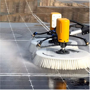 Système de nettoyage rotatif de panneaux solaires, alimenté par l'électricité 120V-240V ou par batterie, équipement, machine, brosse - Product Image 2