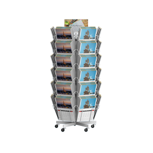 Rak tampilan kalender 36 kantung besar, rak Tampilan CD/DVD 301 penyangga untuk toko ritel berputar rak majalah logam - Product Image 3