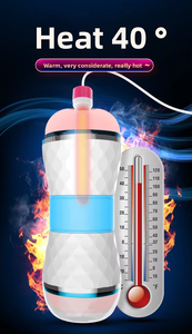 Dual Channel Dual-Purpose Vliegtuig Cup Mannelijke Volautomatische Masturbator Volwassen Seksspeeltje Siliconen Mond Vaginale Intelligente Verwarming - Product Image 4