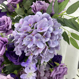 Ghirlande e Piante <span class=keywords><strong>Decorative</strong></span> 2025 in Offerta Speciale: Fiori Artificiali di Alta Qualità, Ghirlanda di Ortensie Viola Chiaro - Product Image 6
