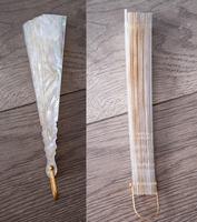 Éventail pliant de style européen fait main en nacre, cadeau de mariage de luxe, accessoire de spectacle, éventail pliable en coquillage naturel