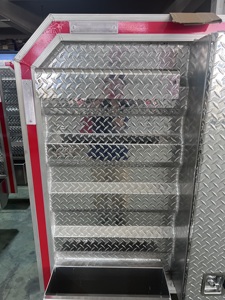 New 68'' X 80'' Aluminum Truck Headache Rack with Middle Door Full Tray Chain Hanger - Product Image 3