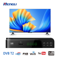 Décodeur DVB-T2 certifié CE, H.264, pour chaînes FTA, récepteur TV, lecteur multimédia global vidéo complet, boîtier TV Internet DVB-T2, décodeur numérique.