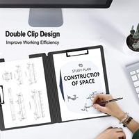 Carpeta Portapapeles Plegable A4 Verde Morandi de PP con Doble Clip Metálico y Portaplumas, Cubierta de Archivo Plegable 360 Grados para el Trabajo