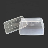 18387-B 1000ML Rectangle Récipient moulé par injection jetable en plastique PP de qualité alimentaire