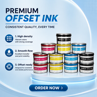 Encre offset à faible odeur, haute densité de couleur pour presse offset commerciale