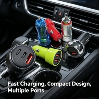Chargeur USB rapide pour voiture, accessoire de voyage automobile, chargeur de téléphone pour véhicule, chargeur d'intérieur de voiture à charge rapide