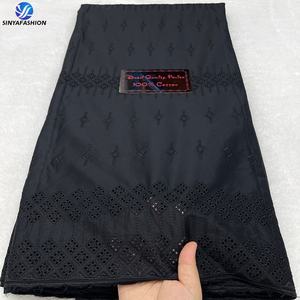 Sinya dernier africain polonais hommes dentelle tissu haute qualité broderie suisse Voile dentelle en suisse 100% coton pour robe de soirée - Product Image 6