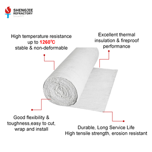Tela Refractaria de Fibra Cerámica Resistente al Calor, Lámina de Aluminio de 2/3/5 mm, Material de Aislamiento, Alfombra Ignífuga, Sellado para Hornos - Product Image 2