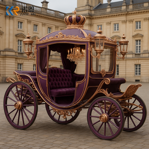 Charrette royale historique pour le tourisme, <span class=keywords><strong>chariot</strong></span> royal doré, charrette royale classique - Product Image 4