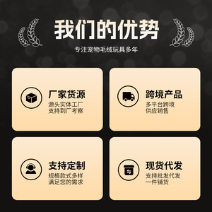 Jouets en peluche pour chiens, résistants aux morsures, design de dessin animé, pour chiots, fournitures pour animaux de compagnie d'intérieur, soulagement de la dentition, Golden Retrievers, Corgis - Product Image 4