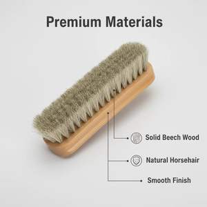 Cepillo para Zapatos de Pelo de Caballo Natural Ecológico con Mango de Madera y Logotipo Gratuito para Zapatos Brillantes, Suministro de Fábrica - Product Image 3