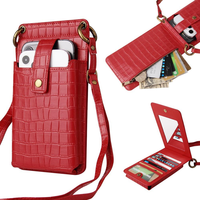 Sac à bandoulière en PU tendance pour femme, petit format, étanche, motif crocodile, porte-monnaie et porte-cartes
