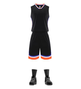 Combinaison de basket-ball personnalisée pour adultes et enfants, absorbant la transpiration, respirante, à séchage rapide, pour l'entraînement et la compétition, avec blocs de couleurs et lacets - Product Image 5