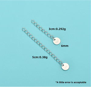 925 Sterling Silver Chain <strong>Extenders</strong> With Tags for <strong>Necklaces</strong> Anklet Bracelet Extension - Product Image 4