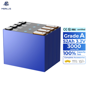 Batterie au lithium-ion prismatique en promotion, pack EV LiFePO4 52Ah 3.2V solaire pour Akku, marine, chariot élévateur, haute capacité pour l'énergie solaire - Product Image 1